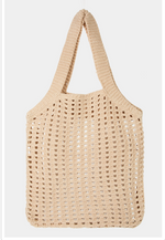 Khaki Knit Tote Bag
