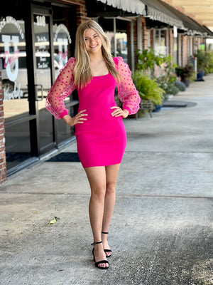 Flirty In Hot Pink Dress