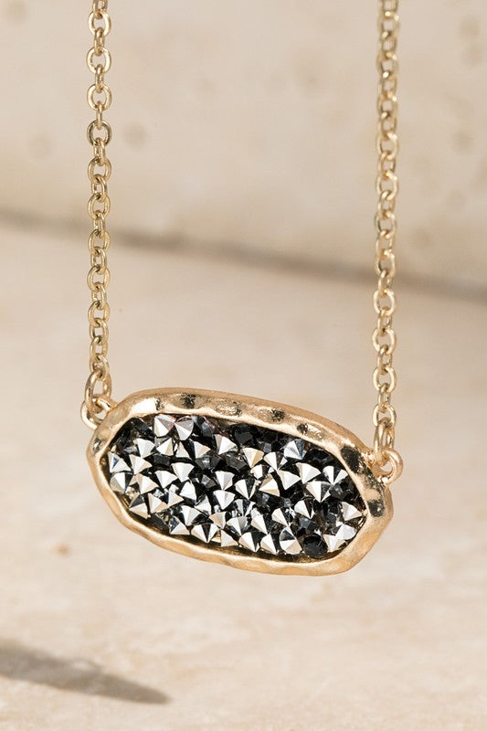 Hematite Glitter Stone Necklace