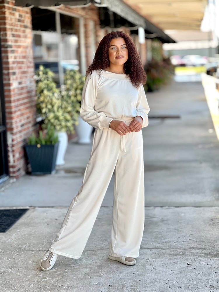 Soft Touch Off The Shoulder Knit Jumpsuit
