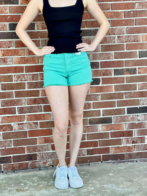Aquamarine Frayed Shorts