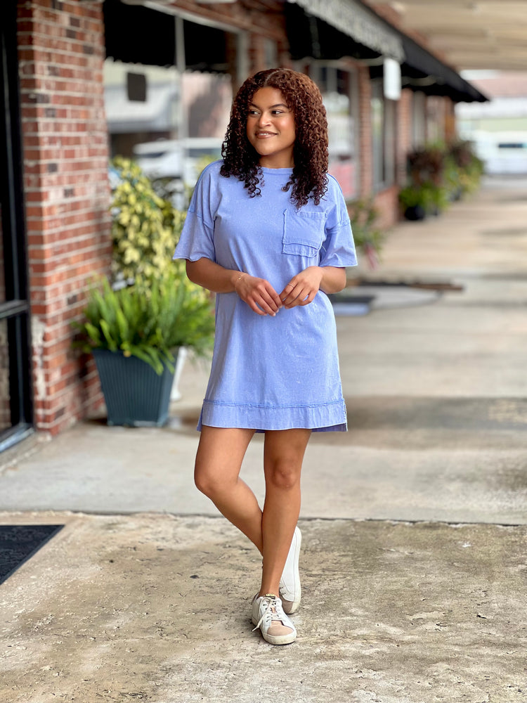 Mineral Washed Oversized Dress