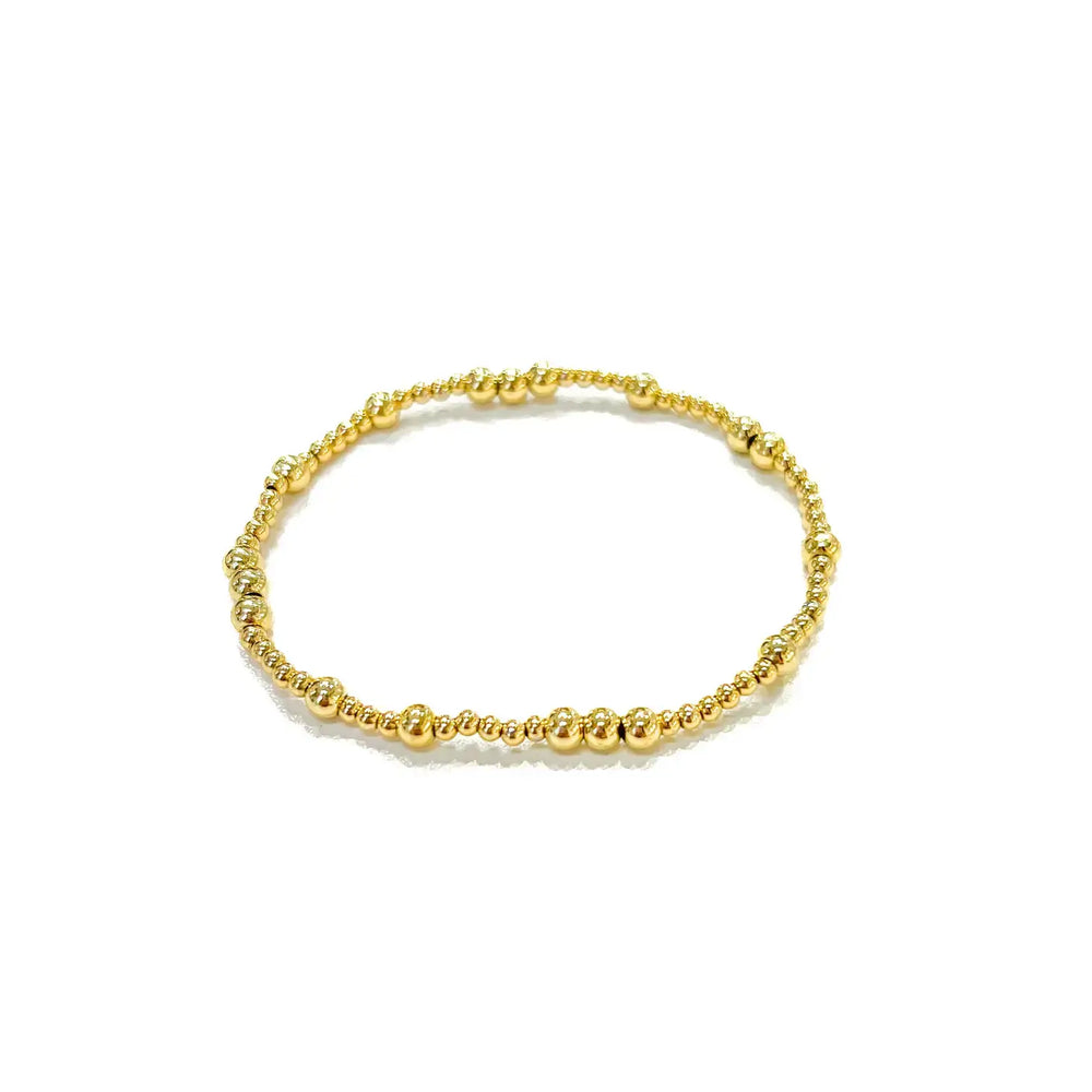 Savvy Bling - Gold Filled Beaded Bracelets: 4mm