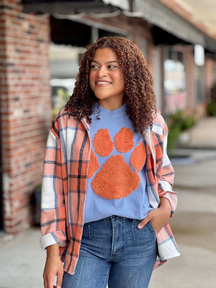 Orange Paw Fluffy Tee