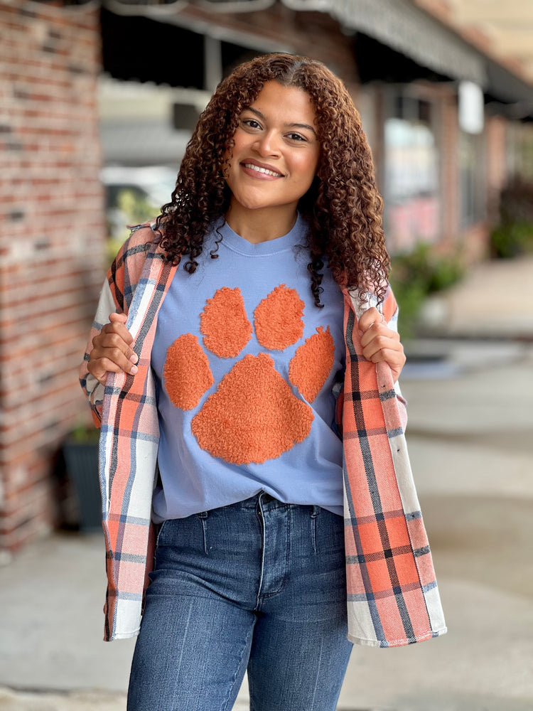 Orange Paw Fluffy Tee