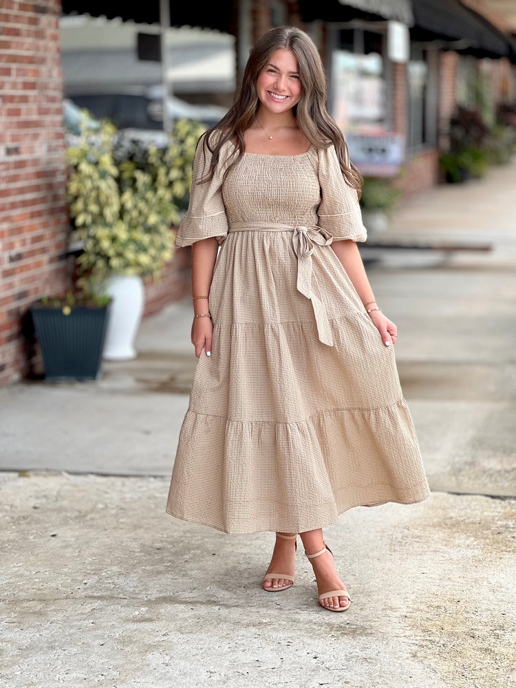 Textured Midi Dress