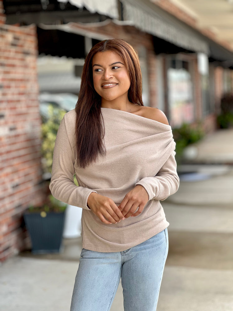 Off Shoulder Knit Top