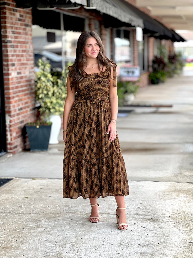 Brown Midi Dress