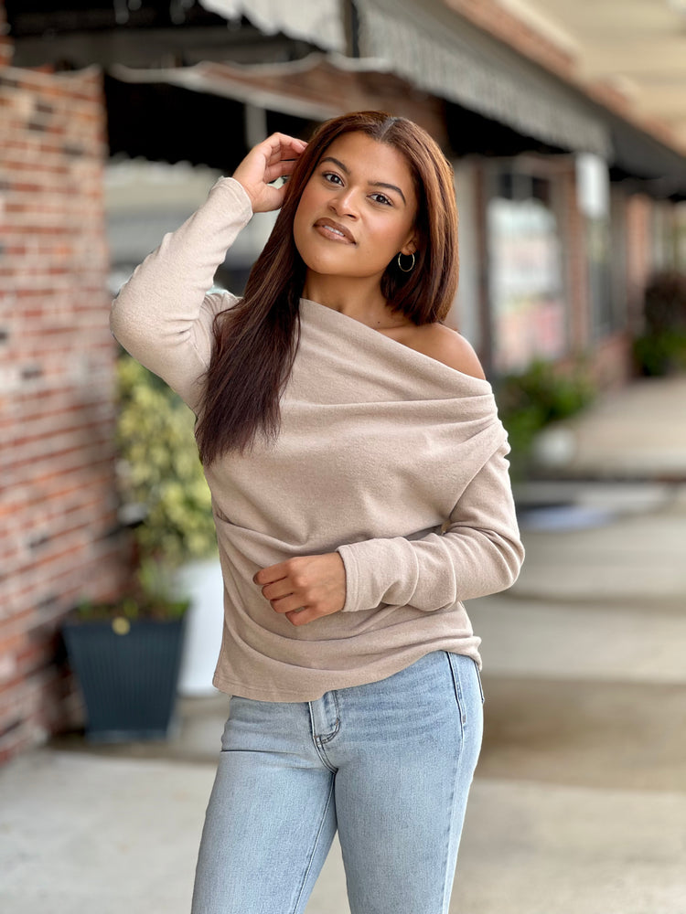 Off Shoulder Knit Top