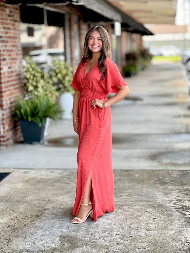 Orange Coral Maxi Dress