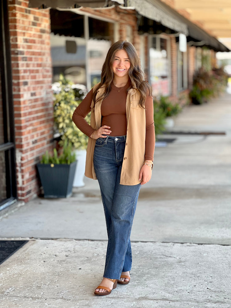 Cover Me Up Corduroy Buttoned Vest