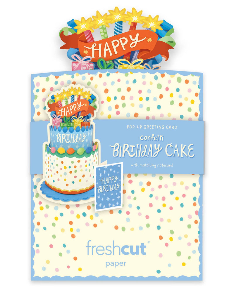 Fresh Cut Paper  - Mini Confetti Birthday Cake  Pop Up Card