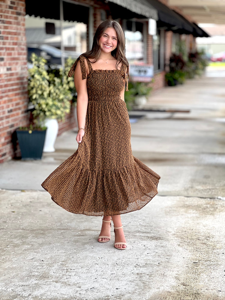 Brown Midi Dress
