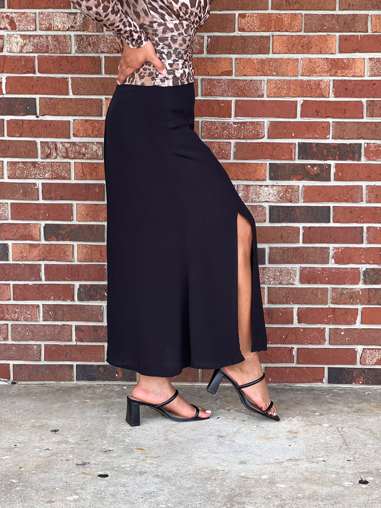 Romanticize Side Slit Midi Skirt