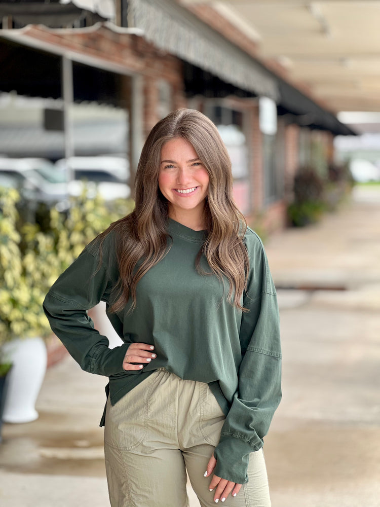 Willow Breeze Cotton V-Neck Top