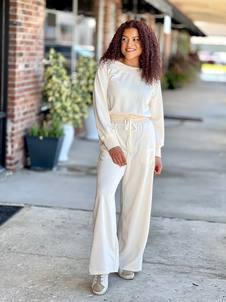 Soft Touch Off The Shoulder Knit Jumpsuit
