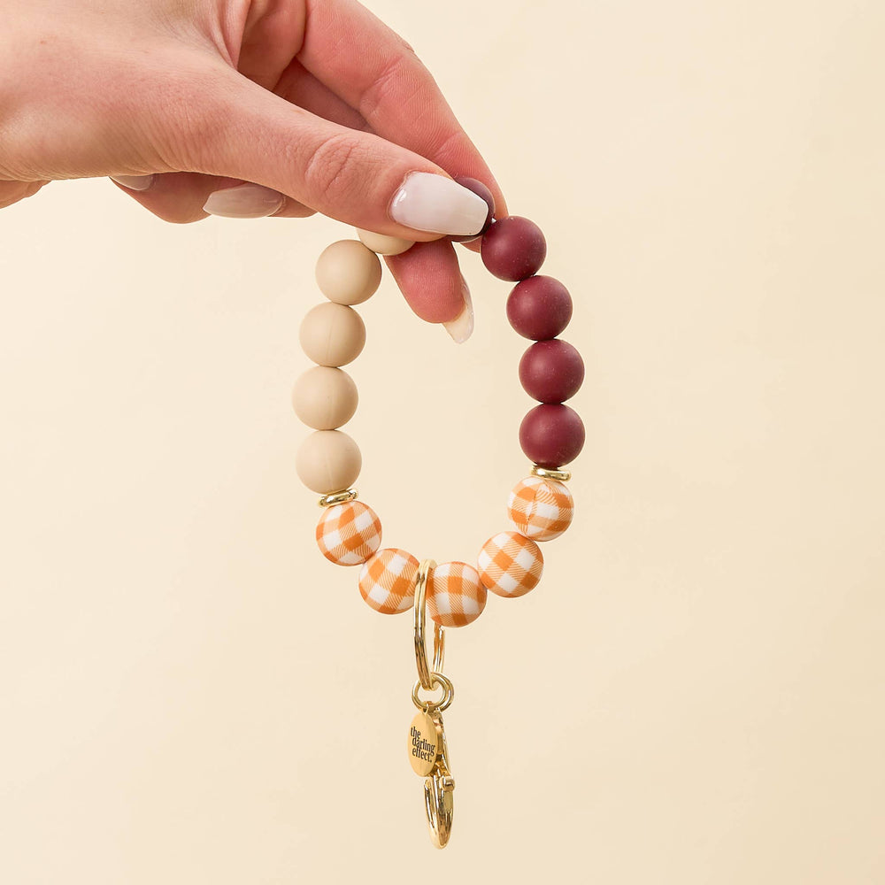 Berry Gingham Keychain Wristlet