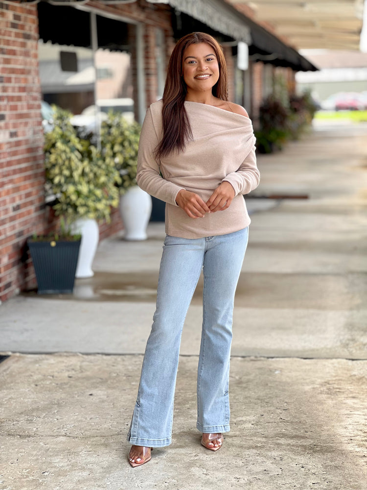 Off Shoulder Knit Top