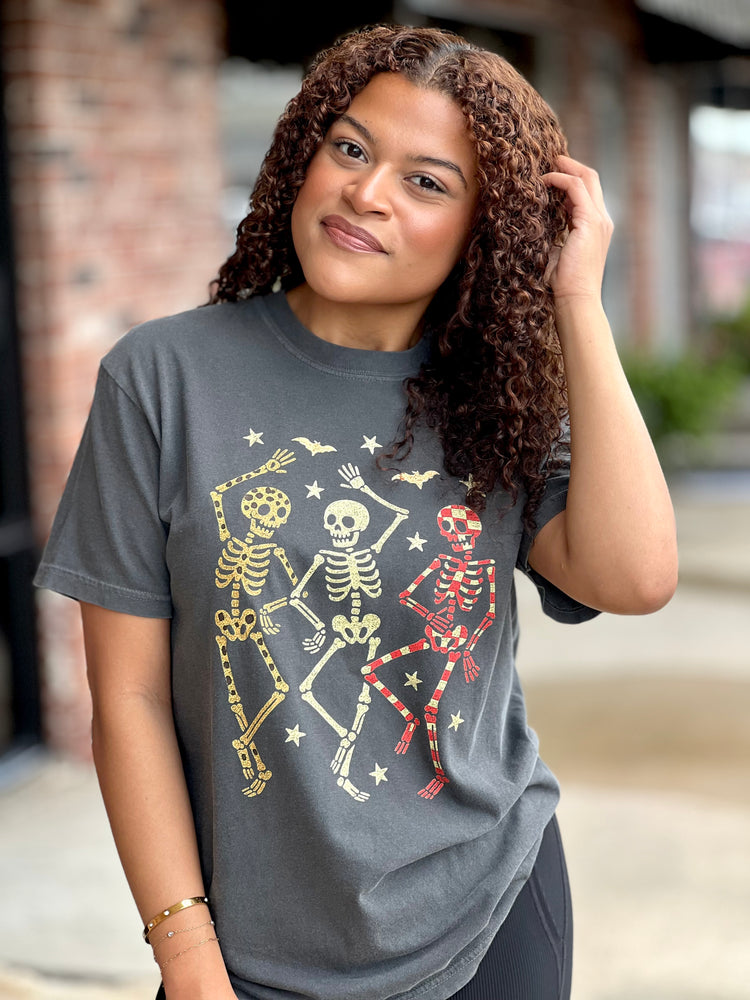 Dancing Patterned Skeletons Tee