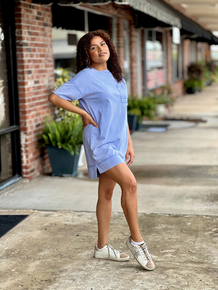 Mineral Washed Oversized Dress