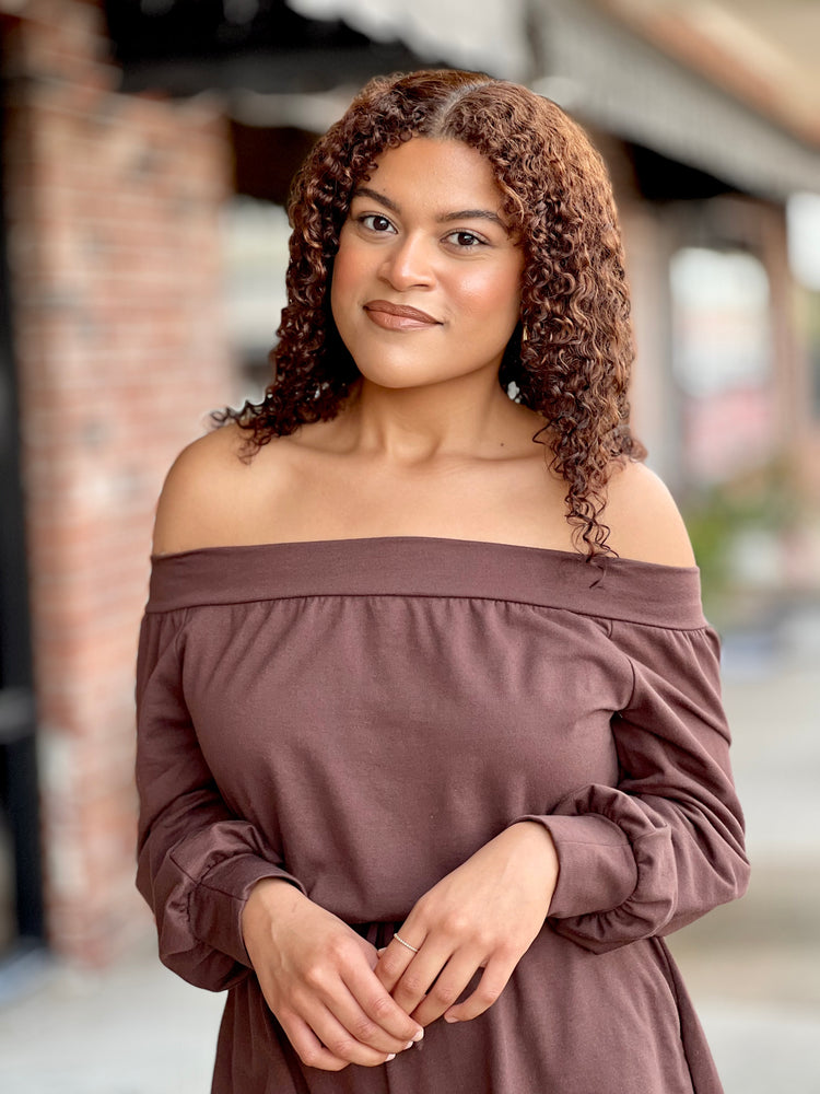 Long Sleeve Chocolate Romper