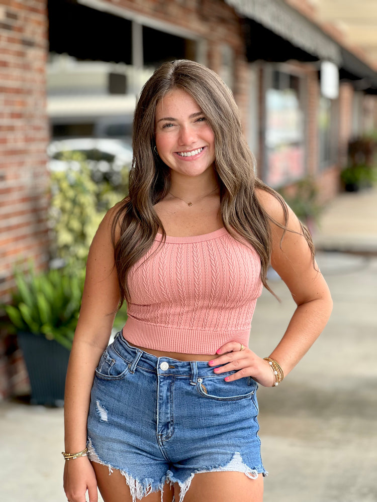 Blush Knit Tank Top