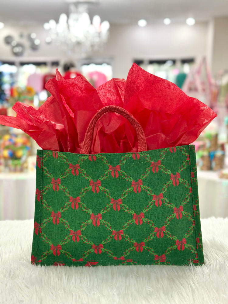 Holiday Trellis Tote Bags