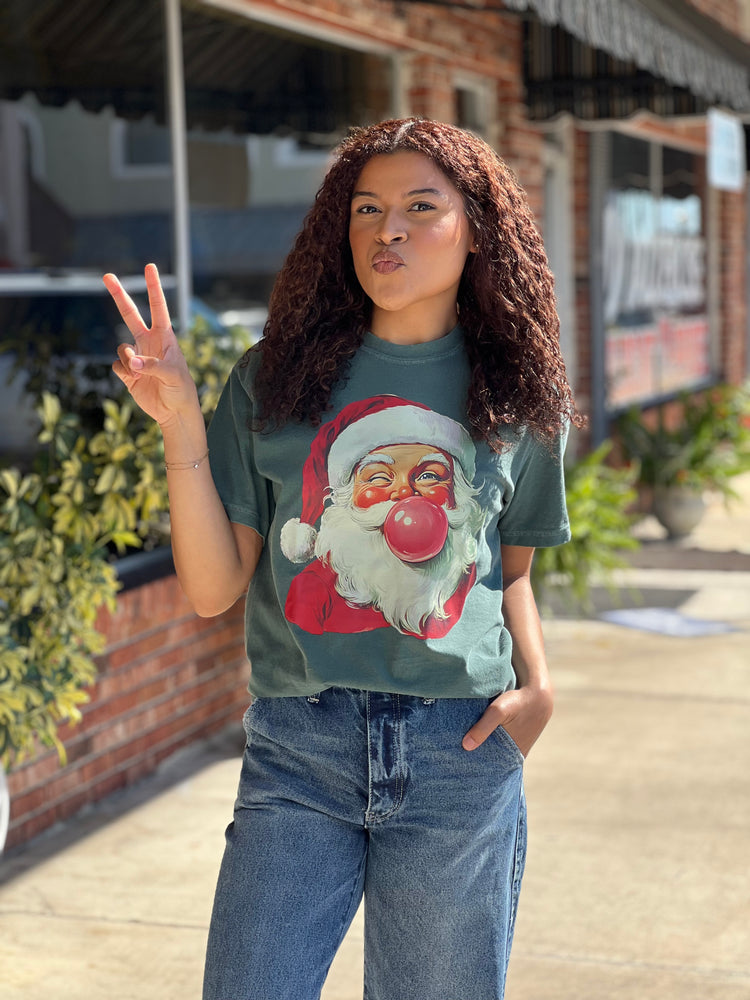 Vintage Bubble Gum Santa Graphic Tee