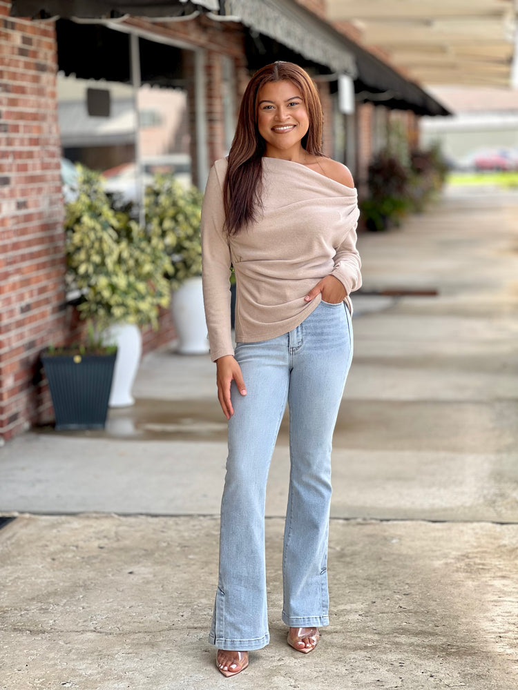 Off Shoulder Knit Top