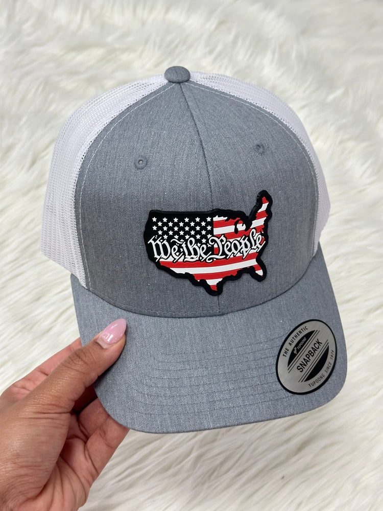 USA Constitution Flag PVC Patch Hat