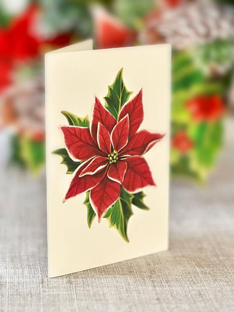 FreshCut Paper - Birch Poinsettia Pop Up Card