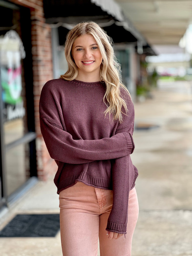 
            
                Load image into Gallery viewer, Mahogany Round Neck Sweater
            
        