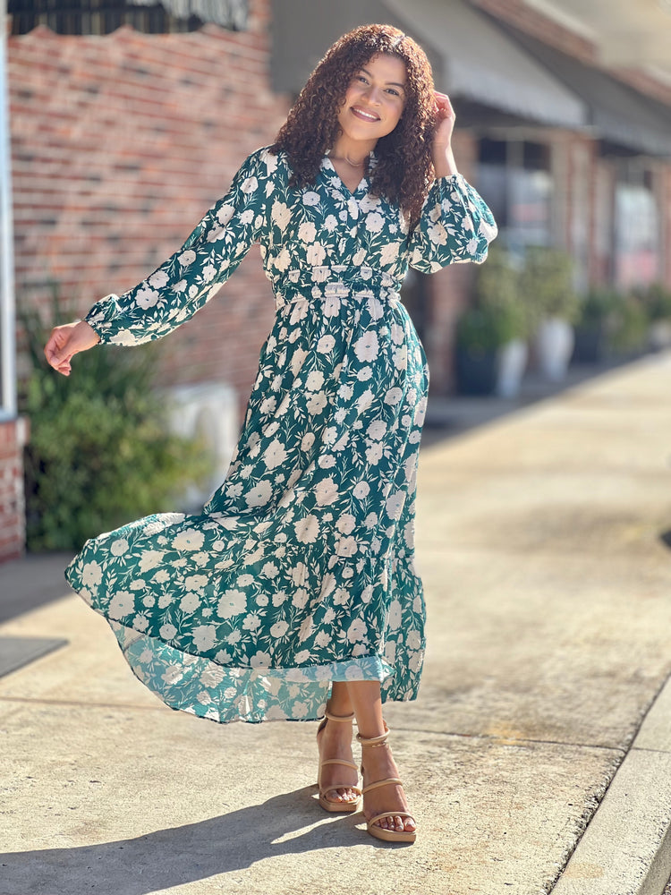 chinese dress ladies Evergreen Garden Maxi Dress