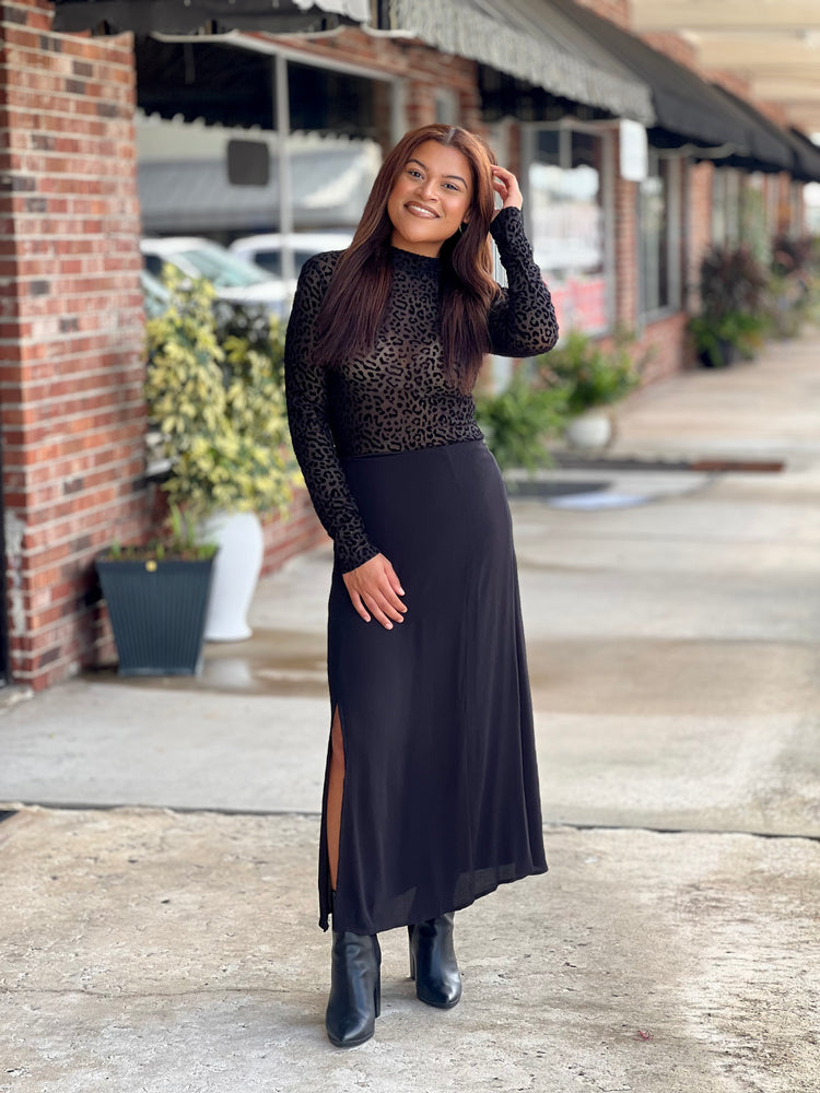 Leopard Print Mesh Top