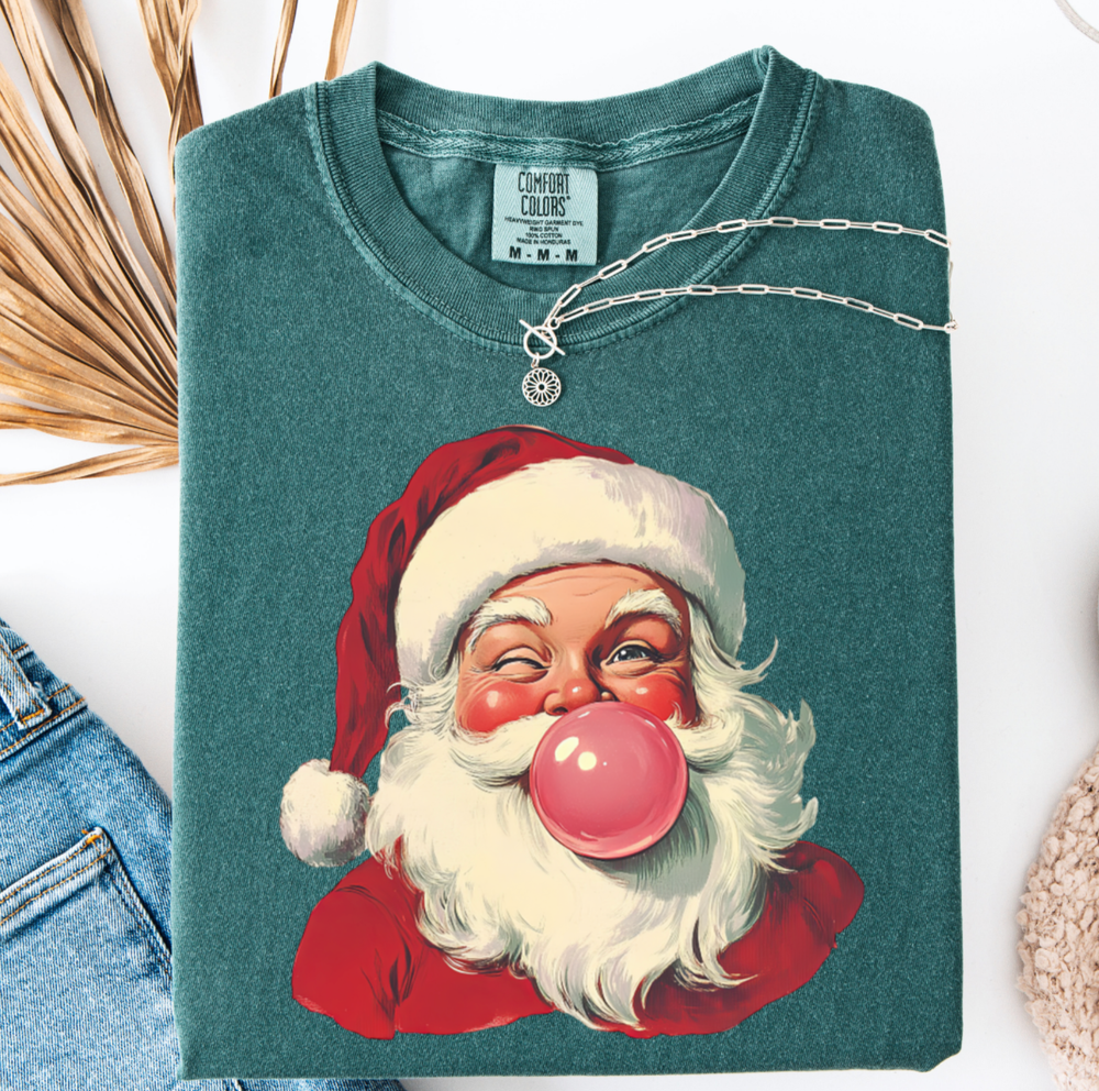 Vintage Bubble Gum Santa Graphic Tee