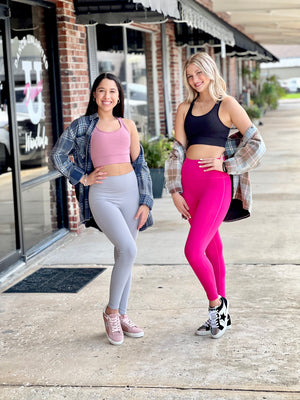 
            
                Load image into Gallery viewer, Hot Pink High Waist Leggings
            
        