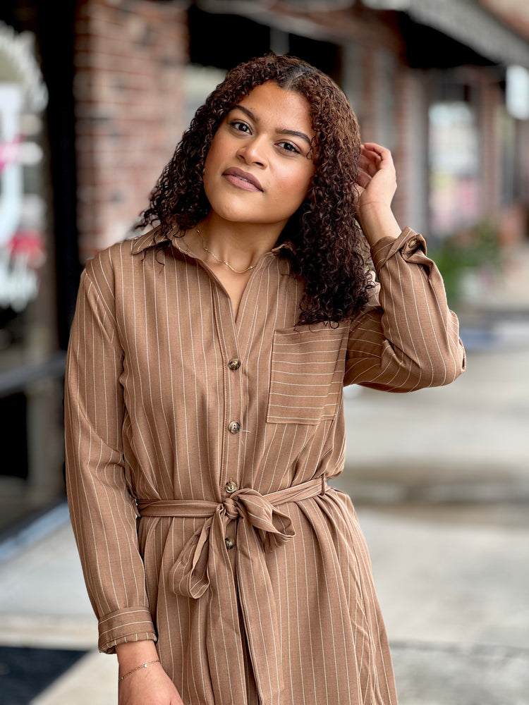 Cocoa Striped Dress