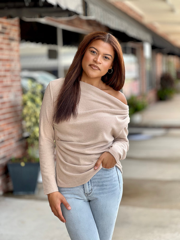 Off Shoulder Knit Top