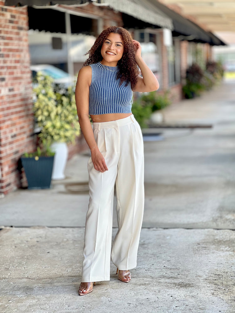 Sleeveless Sweater Knit Top