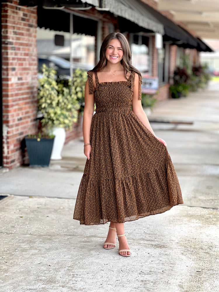 Brown Midi Dress