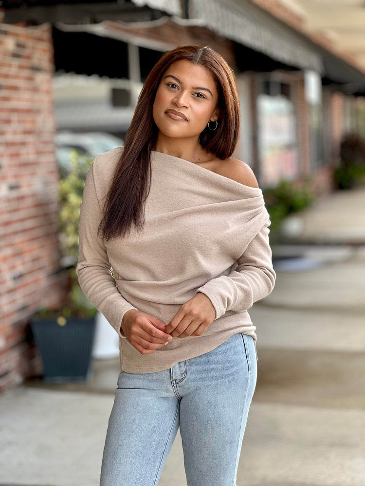 Off Shoulder Knit Top