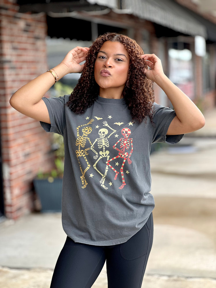 Dancing Patterned Skeletons Tee
