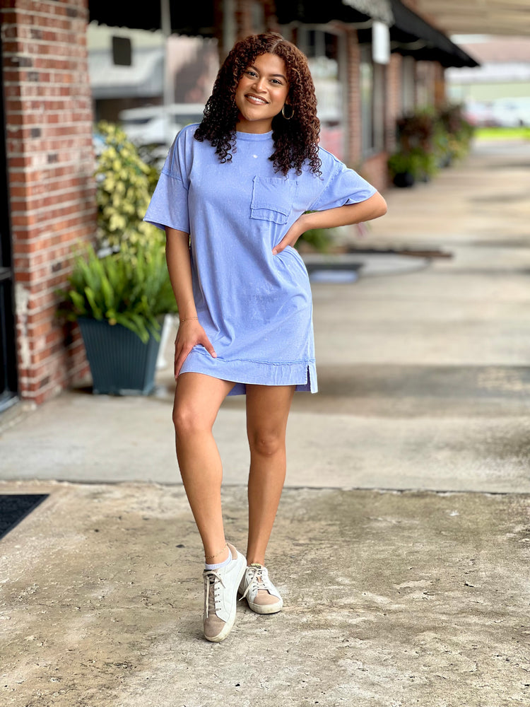 Mineral Washed Oversized Dress