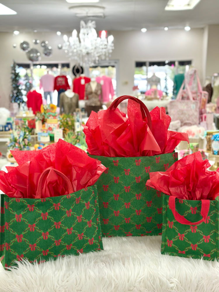 Holiday Trellis Tote Bags