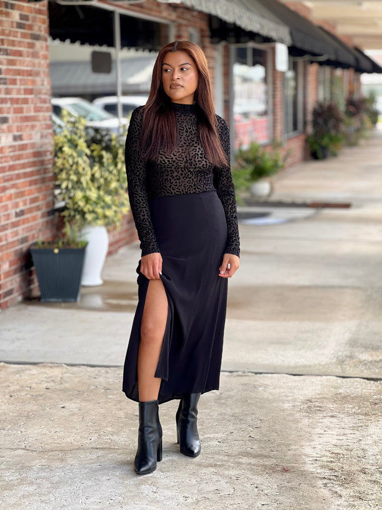 Leopard Print Mesh Top