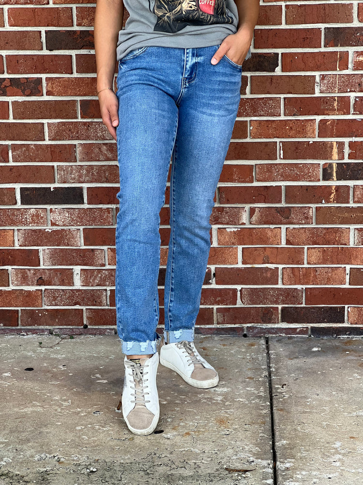 Lola High Rise Straight Jeans