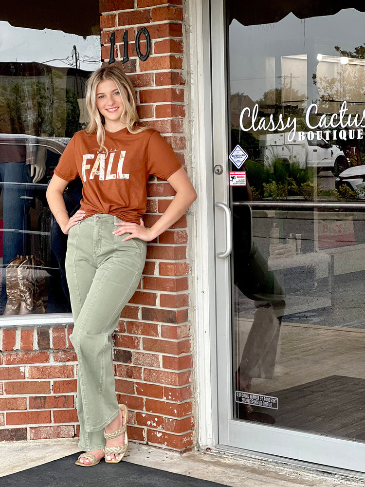 
            
                Load image into Gallery viewer, Sage High Waisted Straight Jeans
            
        