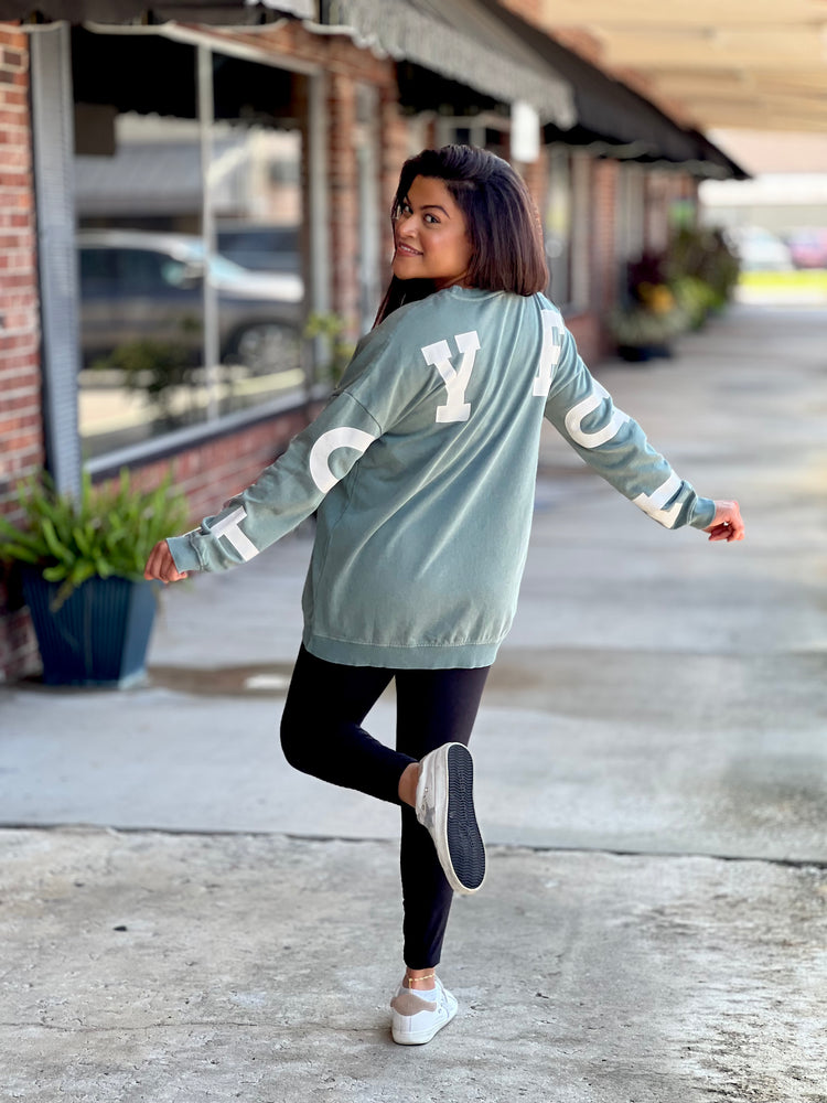 Joyful Oversized Sweatshirt-