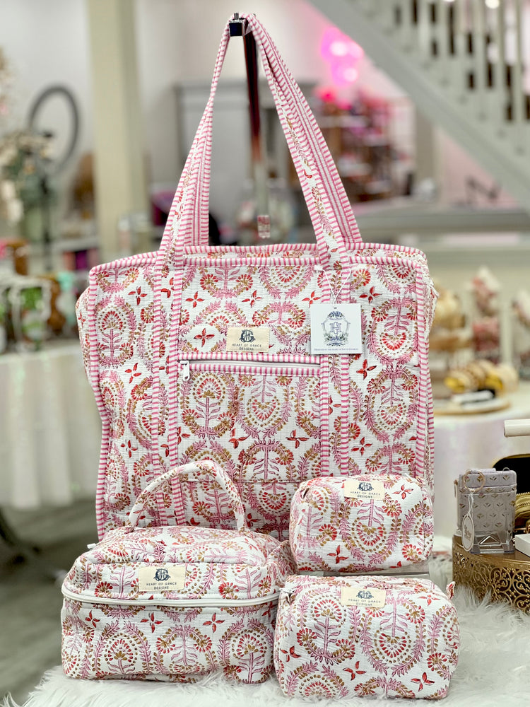 Dahlia Large Quilted Tote Bag