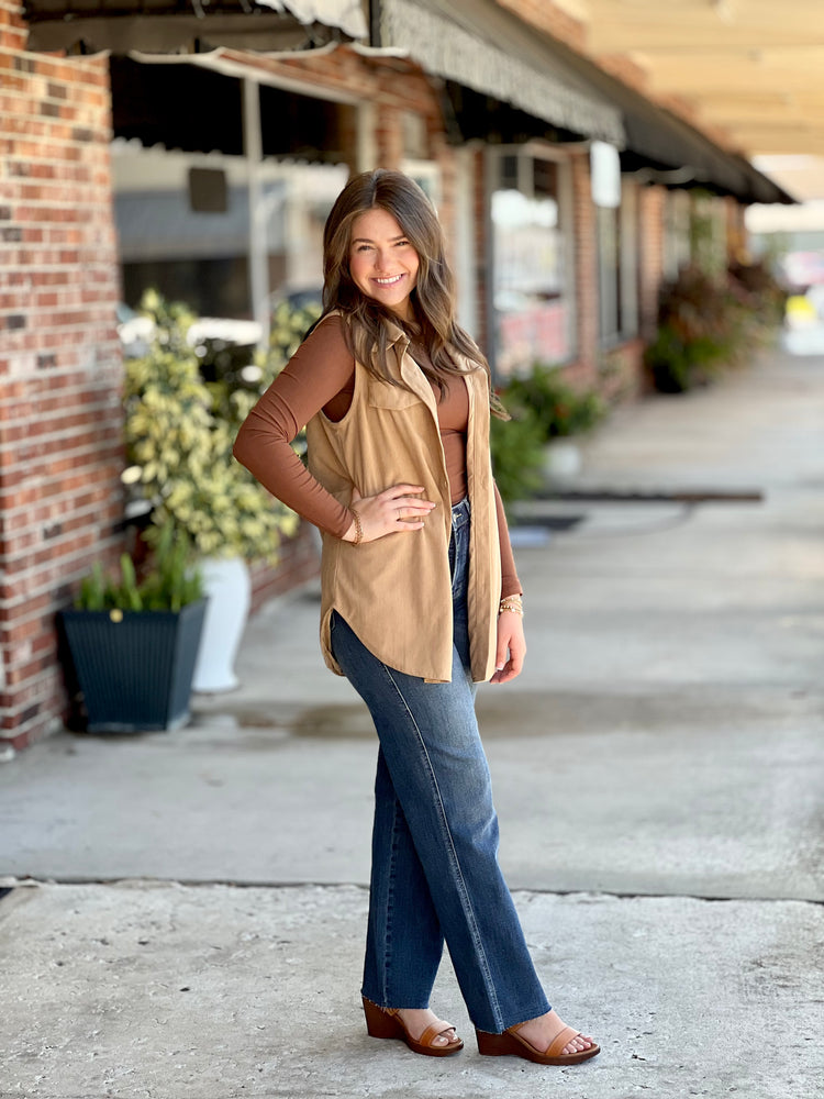 Cover Me Up Corduroy Buttoned Vest